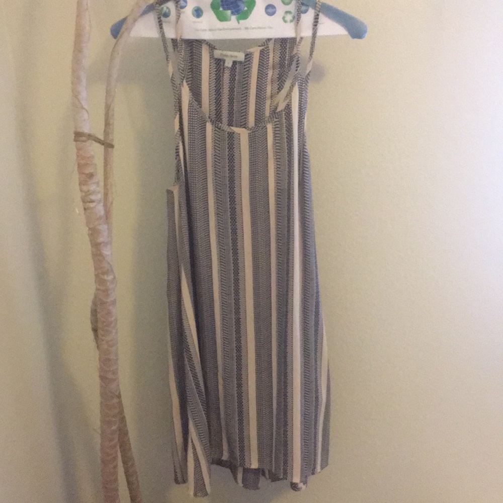 Navy and cream dress
